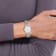 Ladies Charles Hubert Stainless Steel Silver-tone Dial Mesh Band Watch