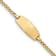 14k Yellow Gold Children's Oval Curb Link ID Bracelet
