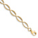 10k Yellow Gold 5mm Polished and Textured Oval Link Bracelet