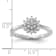 Rhodium Over 14K White Gold Lab Grown Diamond SI1/SI2, G H I, Cluster Ring