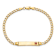 10k Yellow Gold Medical Red Enamel Cuban Link ID Bracelet