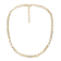 Pave CZ Chain Necklace In 14K Gold Over Sterling Silver