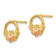14K Two-tone Gold 10mm Textured Claddagh Stud Earrings