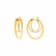 14K Yellow Gold Over Sterling Silver Acrylic Multi-Hoop Earrings in Honey