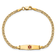 14k Yellow Gold Medical Soft Diamond Shape Red Enamel Mariner Link ID Bracelet