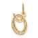 10K Yellow Gold Polished Letter o Initial Charm