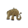 Gold Tone Blue Evil Eye Elephant