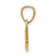 14k Yellow Gold Diamond-Cut Black and Blue Enameled Eye Pendant