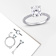 2 CT DEW Created Moissanite and 1/10 CT TW Diamond Engagement Ring in
14K White Gold