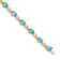 14K Two-tone Gold with rhodium over 14k yellow gold Blue Topaz and
Diamond Bracelet