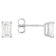 Lab-Grown Diamond Emerald-Cut Stud Earrings In 14K White Gold 1.00ctw
