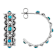 Turquoise Southwest Inspired Oxidized Sterling Silver Hoop Earrings 2.5mm