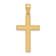 14k Yellow Gold Florentine Satin Cross Pendant