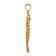 14k Yellow Gold Textured Seahorse Charm