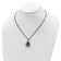 Sterling Silver Antiqued with 14K Accent Diamond and Amethyst Necklace