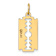 14k Yellow Gold Polished Razor Blade Charm