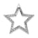 Rhodium Over 14k White Gold Large Diamond Star Chain Slide Pendant