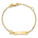 14K Yellow Gold Polished ID with Star Childrens Bracelet