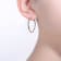 Green & Clear Cubic Zirconia, 14k Gold Over Sterling Silver with
3-Stone C-Hoop Earrings 0.28ctw