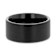 SAN ANTONIO Flat Black Tungsten Carbide Band with Brushed Finish 10mm