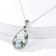 Teardrop Multi Color Gemstone Fashion Pendant Necklace,  Rhodium Over
Sterling Silver