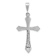 Rhodium Over 14k White Gold Textured Passion Cross Pendant