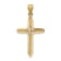 14k Yellow Gold Polished Braided Cross Pendant