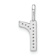 14K White Gold Diamond Lower Case Letter R Initial Pendant