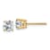 14K Yellow Gold 1ct. 5.0mm Round J-K Color Moissanite Earrings