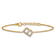 14k Yellow Gold Diamond Sideways Letter B Bracelet