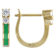 Lab-Created White Sapphire And Green Enamel Earrings In 18K Gold Over
Sterling Silver 0.36ctw