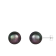 14k White Gold 10-11mm Black Freshwater Pearl Stud Earrings