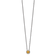 Sterling Silver Antiqued with 14K Accent Citrine Necklace