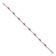 Rhodium Over 10k White Gold Diamond and Red Ruby Bracelet