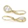 Moissanite Solitaire Drop Earrings in 14K Gold Over Sterling Silver