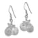 Rhodium Over Sterling Silver Starfish, Sand Dollar and Shell Dangle Earrings
