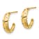 14K Yellow Gold Polished Cubic Zirconia Post Hoop Earrings