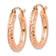 14k Rose Gold 13/16" Diamond-Cut Hoop Earrings