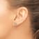 Rhodium Over 14k White Gold Diamond Heart Stud Earrings