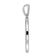 14K White Gold Gatsby Diamond Initial O Charm