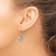Sterling Silver Rhodium-plated with 14K Accent Prasiolite Earrings