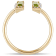 1ct Peridot and 0.10ctw Diamond in 14k Yellow Gold Open Design Ring