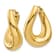 14K Yellow Gold 7/8" Twisted Oval Hoop Earrings