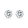CZ Stud Earrings In Sterling Silver 3.8ctw