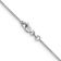 Rhodium Over 14k White Gold 0.9mm Solid Round Snake 24 Inch Chain