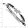 Stainless Steel MLB LogoArt Chicago White Sox Adjustable Cord Bracelet