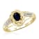 Black Sapphire 14K Gold Over Sterling Silver Ring 0.25ctw