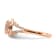 14K Rose Gold Morganite Diamond Halo Engagement Ring 1.25ctw