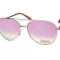 BCBG Silver Frame / Pink Silver Mirrored Lens Aviator Sunglasses