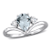 Aquamarine and Diamonnd 14K White Gold Engagement Ring 1.07ctw